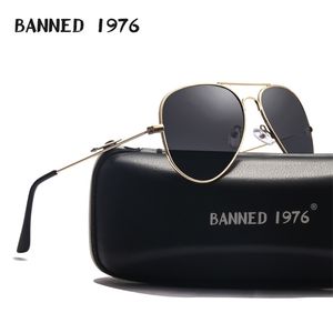 BANNED 1976 Classic HD Polarisierter Metallrahmen Sonnenbrille Designer Damen Herren Feminin Markenname Vintage Brille 220701