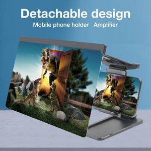 Fordable 3D Screen Screen Wzmacniacz luźnik uchwyt na telefon komórkowy ekspander powiększający powiększenie wideo HD anty-blaskue światło uniwersalny stojak na wspornik