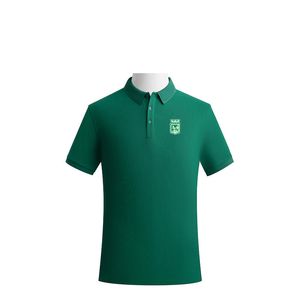 Atlético Nacional Men's and women's Polos high-end shirt combed cotton double bead solid color casual fan T-shirt