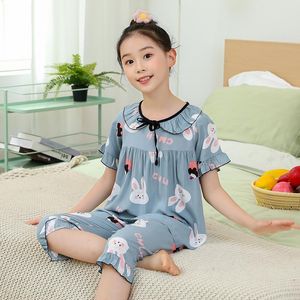 Clothing Sets Wholesale Summer Kids For Girls 3-12 Years Toddler And Teenage Clothes Petal Sleeve Little SetsClothing