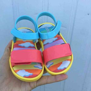 Mini Melissa 2022 New Summer Girls Boys Jelly Shoes Non Slip Kids Beach Sandal Toddler Shoe Soft Sandals Girl Flat Shoes Mn053 G220418