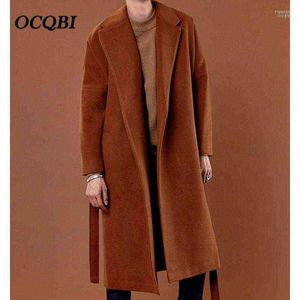 Plus Size 2022 Korean Style Loose Mens Coats Overcoats Fashion Winter Dress Coat Oversize X-Long Coats1 Fran22 T220810