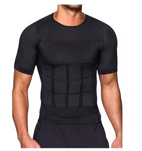 Camisetas masculinas Camisas de compressão para musculação masculinas casuais simples cor sólida plissadas mangas curtas camisetas esportivas plus size top