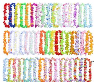 Party Supplies Silk Hawaiian Flower Lei Garland Hawaii Wreath Cheerleading Products Hawaii Necklace JLB15453