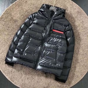 Mode Winter Nieuwe Great Mens Jas Designer Brief Decoratie Katoen Gevulde zwarte jas ~ Chinese maat 5XL