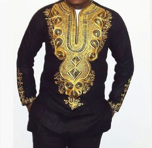 Africa Clothing African Dashiki Tradicional Dashiki Maxi Man Camisa Marca étnica Impressão de manga longa Camisa química Homme 220809