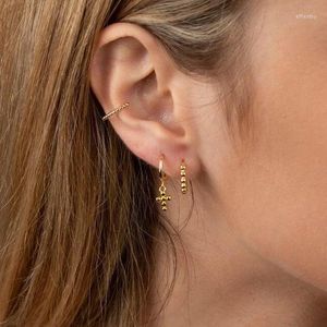 Stud Fine Sterling Silver Simple Design Minimalistische oorbellen voor vrouwen Gold Mini Huggie Earring Multi Piercing JewelryStud Effi22