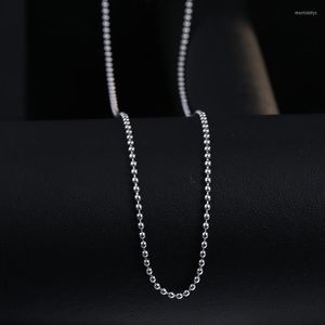 Sinya S925 Sterling Silver Chain Round Beads Necklace Fashion DIY Jewelry Biggest Promotion 2022 Chains Morr22