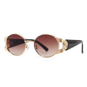 Sun Glass 2022 New Fashion Wind Round Frame Metal Men's Sunglasses Sunscreen Sunglasses