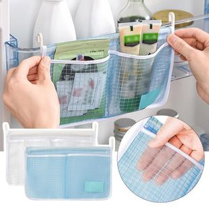 Opbergdozen Bins 2pcs koelkast hangende tas huishoudelijke mesh tassen keuken classificatie organisatoren bagstorage