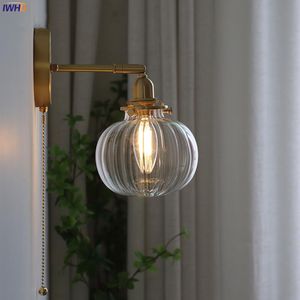 مصباح الجدار تسحب سلسلة الشمعدان الحديث بجانب غرفة نوم الحمام مرآة الفاتح الكرة الزجاجية wandlamp luminaira lightingwall