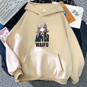 Kvinnors hoodies tröjor Chiaki Nanami Hoodie 2022 Kvinnor manga Harajuku överdimensionerade danganronpa grafiska tröjor tröja hoody anime