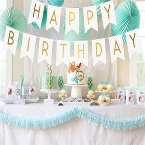 Party Decoration Happy Birthday Banner Baby Shower Decorations Po Booth Bunting Garland Bitthday FlagsParty