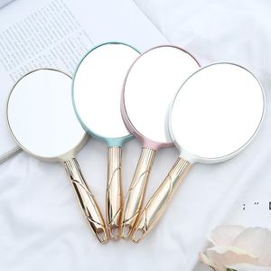 Handle Cosmetic Mirrors Beauty Salon Hand Held Make-up Mirror Square Oval Gift Mirror Cosmetics Tool RRA13086