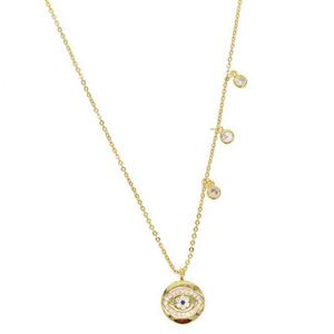 lucky Whole- evil eye charm necklace cz drop elegance fashion jewelry women elegance fashion pendant necklaces303E