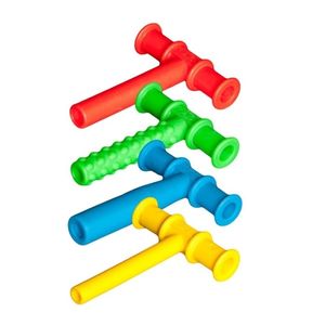 4PCS Chewing Tube Chewy Teether Baby Oral Motor Chew Tools Tuxtured Autism Sensory Therapy Toys Speech Therapy Tool 220326