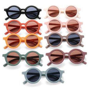 Óculos de sol 400 Proteção Round Outdoor Round Kids Beach Glass Eyewear para crianças Costa -sol de óculos de sol