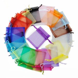 Jewelry Pouches Bags Price Drawable White Small Organza Favor Wedding Gift Packing Packaging Pouches