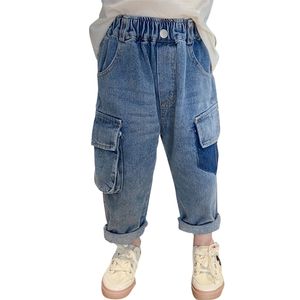 Kleinkind Kinder Jeans Patchwork Jeans Für Mädchen Einfarbig Kinder Jeans Mädchen Herbst Winter Baby Mädchen Kleidung 210412