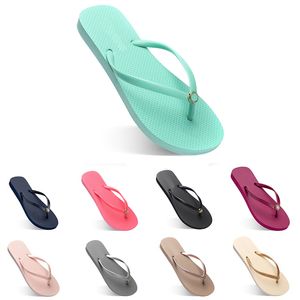 نساء النعال أزياء Flip Flip Flops Beach Hotel Indoor Clipper Triple Black Pink White Lemon Green Grey Blue Womens Shoes Thirty One