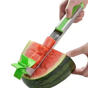 10st/parti vindkvarn vattenmelon skivare stång corer frukt melon rostfritt stål verktyg vattenmelon klippt uppfriskande vattenmelon kuber b0529a25