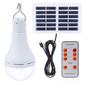 Solar Light Bulb Outdoor Waterproof With Hook Solar Lamp Garden Courtyard Emergency Energy Saving Lamp Bulbs