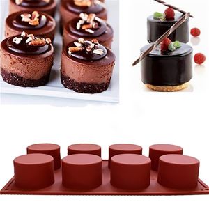 8 Holes Silicone Cake Mold Baking Pastry Chocolate Pudding Mould DIY Muffin Mousse IceCreams Biscuit Cake Decorating Mold Tools 220815