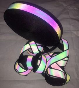 2cm/2,5cm/5cm Sinal de trânsito Rainbow Polyster Fita Reflexive Magic Webbing Costura em roupas