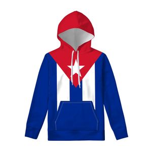 Cuba Youth zipper Sweatshirt Custom Made Name Number Hoodie Nation Flags Spanish Country Cu Ernesto Guevara Print Photo Cuban Clothing