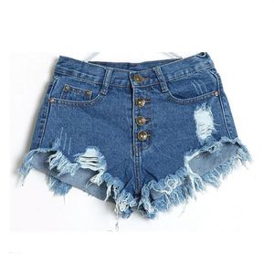Wholesale womens beige shorts for sale - Group buy Shorts Women Fashion Ladies Tassel Hole High Waist Summer Short Jeans Sexy Mini Booty Shorts for Woman White Black300q