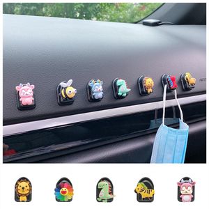 4PCS Animal Car Hooks Wall-mounted Home Decor Blossom Sundries Holder Hooks Multifunction Masks Keys Organizer Hanger Hangers 2022