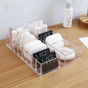 Storage Boxes & Bins Transparent Acrylic Cosmetics Box Makeup Holder Jewelry Make Up Organizer For Home Plastic Desktop