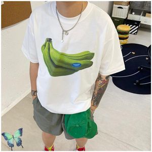 T-shirt da uomo Banana Fun Print 2022 Hip Hop Summer Men Women T-shirtUomo