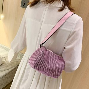 Shoulder Bags Bling Crystal Clutch Evening Bag Women Luxury Designer Korean Colors Rhinestone Bucket Wedding Party