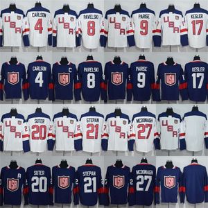 Mitness 4 John Carlson 8 Joe Pavelski 9 Zach Parise 17 Ryan Kesler Jersey 2016 2016 World Cup of Hockey Team USA Hockey Jersey Cheap