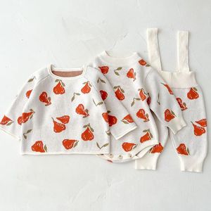 Kleidung Sets Frühling Herbst Baby Jungen Mädchen Strampler Kleidung Lange Ärmel Pullover Strampler Infant Geboren SetKleidung