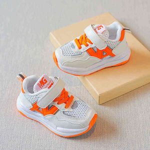 2022 Kids Summer Shoes Mesh Sneakers Baby Boys Casual Shoes Soft Bottom Hollow Breathable Children Sport Shoes Girls Trainers G220527