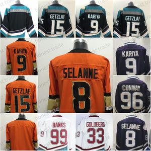 Wholesale vintage throwback hockey jerseys for sale - Group buy 15 Ryan Getzlaf Hockey Jersey Paul Kariya Adam Banks Kesler Greg Goldberg Throwback Jerseys Blue orange retro Vintage Stitched Uniforms