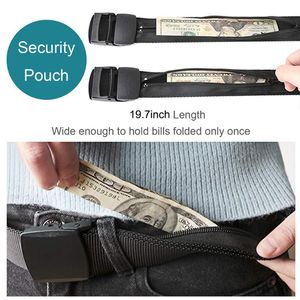 Cinture per viaggiare in sicurezza cintura nascosta tasca in tasca in contanti antifurto sacchetto in contanti anti-furto.