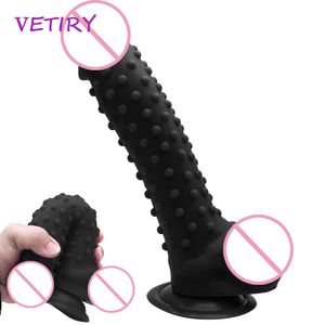 Vetiry Realistic Dildo Partice Massage Massage Огромный большой пенис с присос