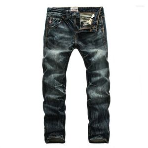 Men's Jeans Brand 2022 Regular Minimalist Style Denim Overalls Mid Waist Full Length Male Washing Cowboy Motorcycle 29-38