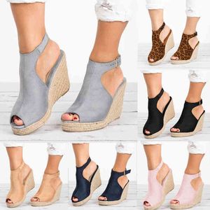 Summer White Wedge Women Sandals Open Toe Gladiator Sandals Women Casual Lace Up Women Platform Sandals Y0608