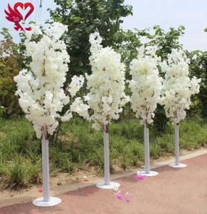 Wedding Decoration 5ft Tall 10 Piece/lot Slik Artificial Cherry Blossom Tree Roman Column Road Leads for Wedding Party Mall Opened Props B0708x12