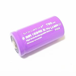 ICR 123A / 16340 700mAh 10A 3,7V Bateria de lítio recarregável. Bateria de visão 100% de alta qualidade