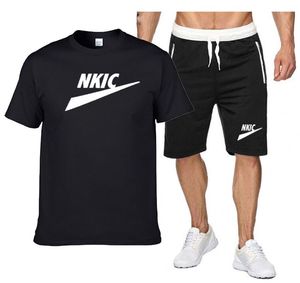 Männer Sets Sommer Laufschuhe Sport Trainingsanzüge Anzüge Marke Kleidung Gym Fitness Jogging Männer Sportswear Set Zwei T Shirts Shorts hohe Qualität