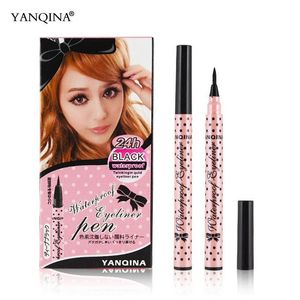 YANQINA 1 Stück Wellenpunkt-Eyeliner-Stift, Schwarz, wasserdicht, langlebig, Eyeliner, bezauberndes Augen-Make-up, permanentes Zubehör