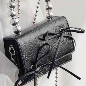 Uustudio Niche Designer Bag Women New Mini Bow Chain Mobile Messenger Bag 220613