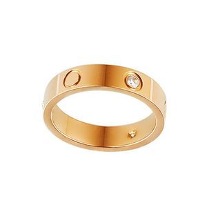 Rose Gold Custom Nails Designer Ring Mens Womans Ring lyxiga smycken älskar rostfritt stål modepar smycken charm design silver diamant ringar