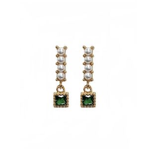 Stud grote parel hanger oorbellen lange trend voortreffelijke damesjuwelen earring elegant smaragd mode oorbellen stud