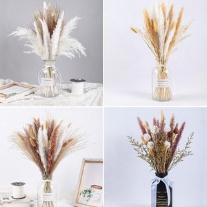 Decorative Flowers & Wreaths 45cm Natural Dried Tail Flower Pampas Grass Bouquet Po Props Flores Diy Home Room Desktop Romantic Wedding Deco